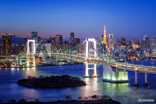 Bild på Tokyo Rainbow Bridge und Tokyo Tower